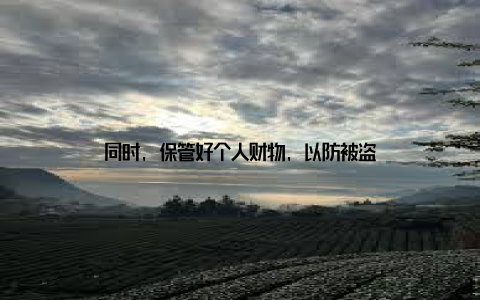 同时, 保管好个人财物, 以防被盗