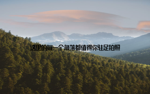 这里的每一个角落都值得你驻足拍照