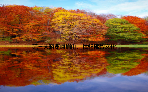 第三天游览峨眉山, 体验佛教文化